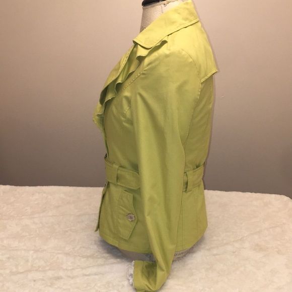 NWOT WOMENS JOUJOU DOUBLE BREASTED VNECK TRENCH COAT SIZE MEDIUM - Picture 6 of 11